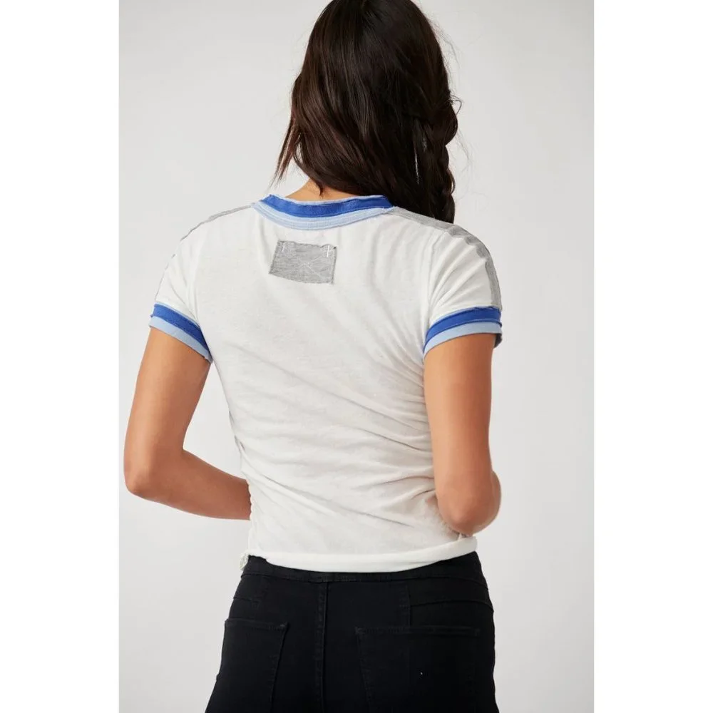 FREE PEOPLE Sporty Mix Tee / Nilla Cream - Picture 7 of 11